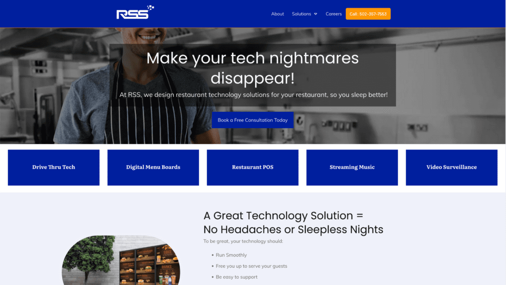 RSS Technology Solutions Website Screenshot